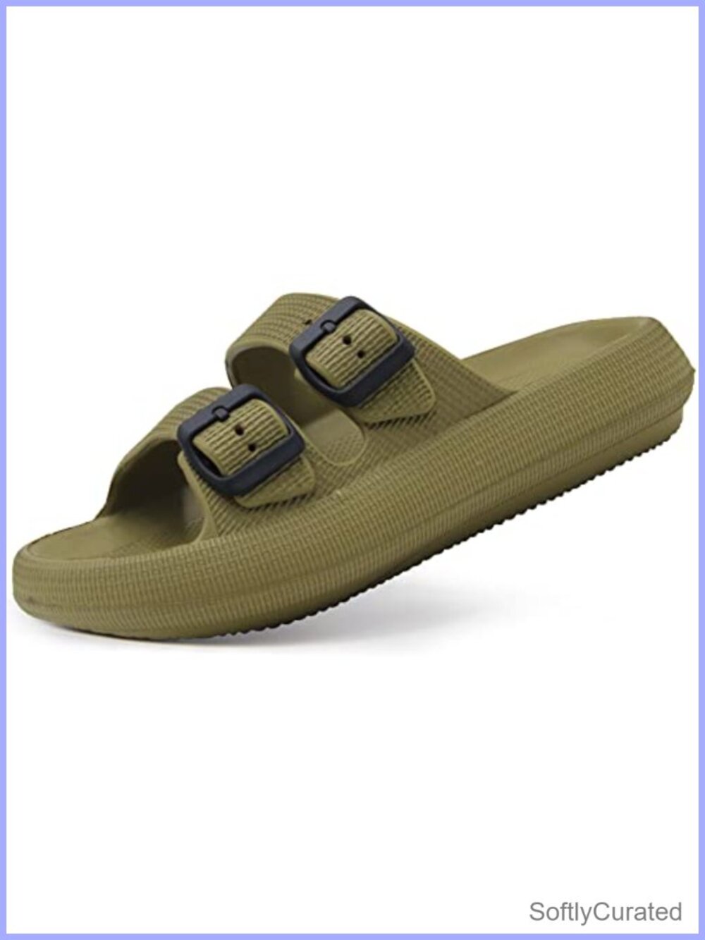 EVA Pillow Sandals Double Buckle Slide Flat Comfortable Waterproof
